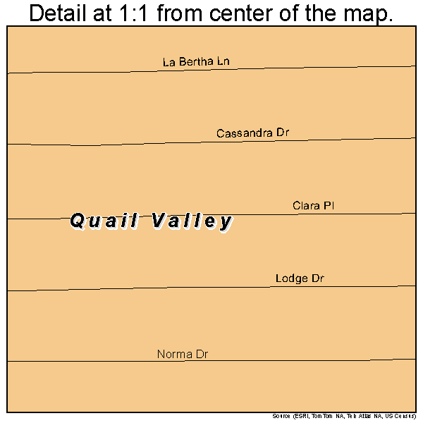 Quail Valley, California road map detail