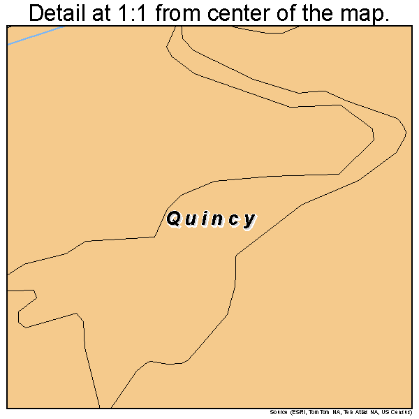 Quincy, California road map detail