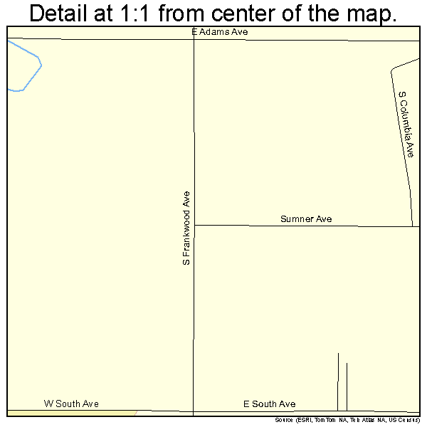 Reedley, California road map detail