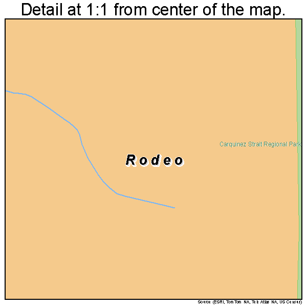 Rodeo, California road map detail