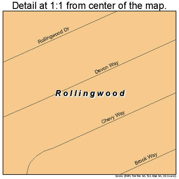 Rollingwood, California road map detail