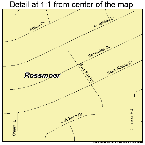 Rossmoor, California road map detail