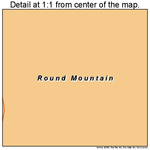 Round Mountain, California road map detail