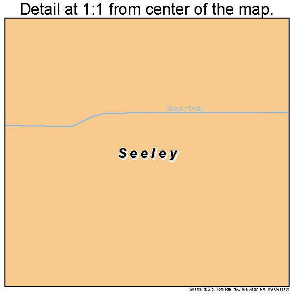 Seeley, California road map detail
