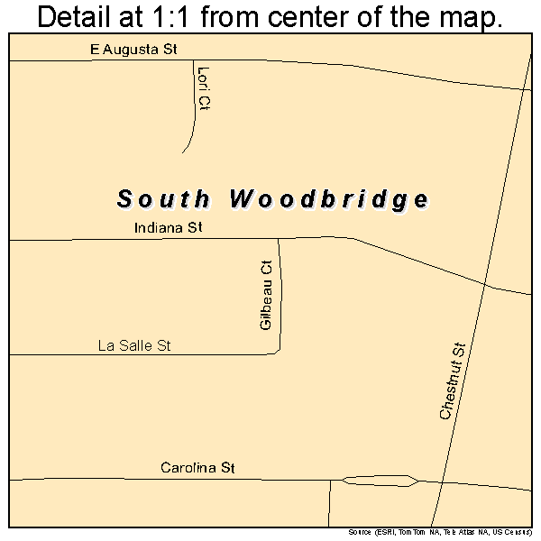 South Woodbridge, California road map detail