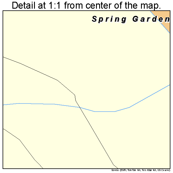 Spring Garden, California road map detail