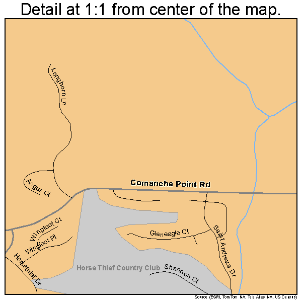 Stallion Springs, California road map detail
