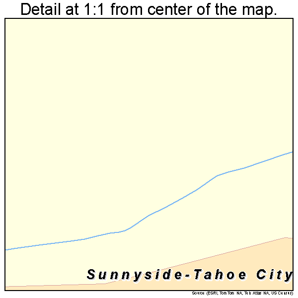Sunnyside-Tahoe City, California road map detail