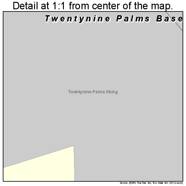 Twentynine Palms Base, California road map detail