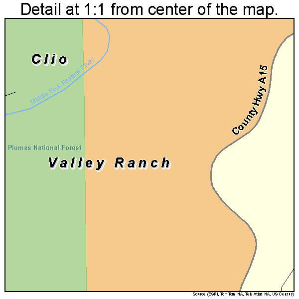 Valley Ranch, California road map detail