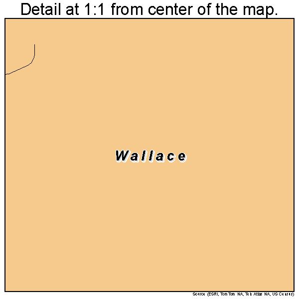 Wallace, California road map detail