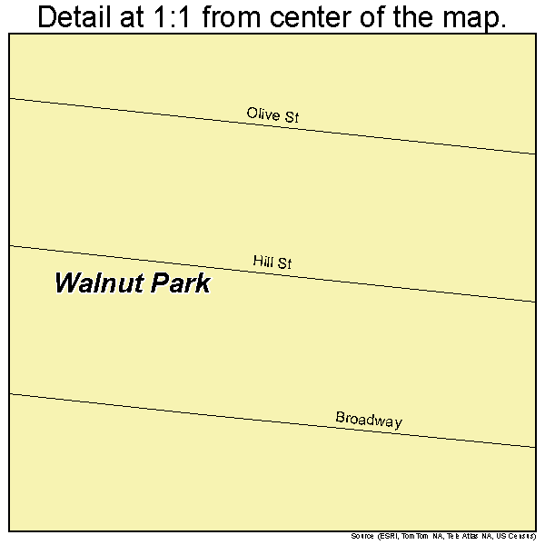 Walnut Park, California road map detail