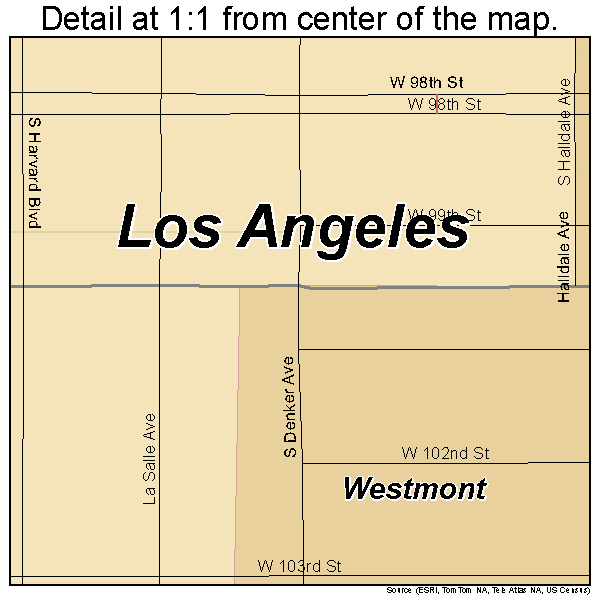 Westmont, California road map detail