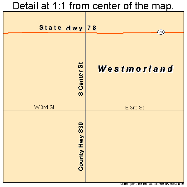 Westmorland, California road map detail