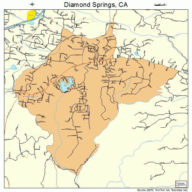 Diamond Springs, CA street map