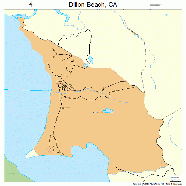 Dillon Beach, CA street map
