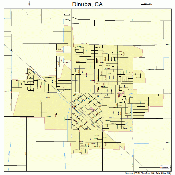 Dinuba, CA street map