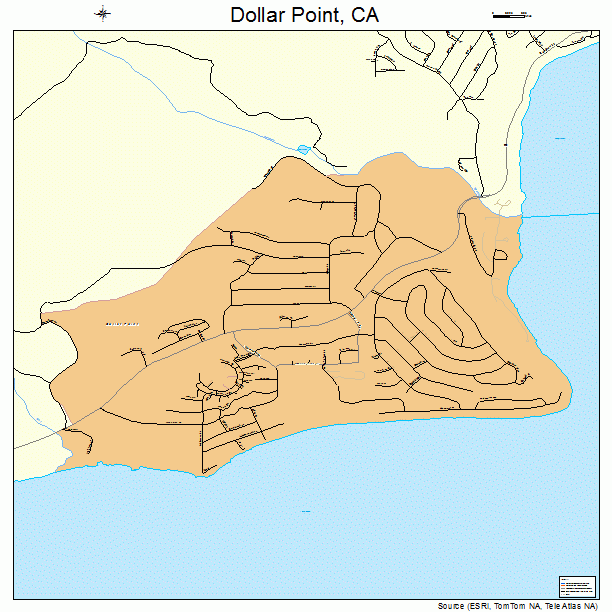 Dollar Point, CA street map