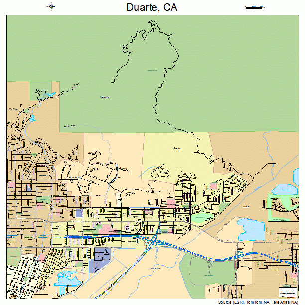 Duarte, CA street map