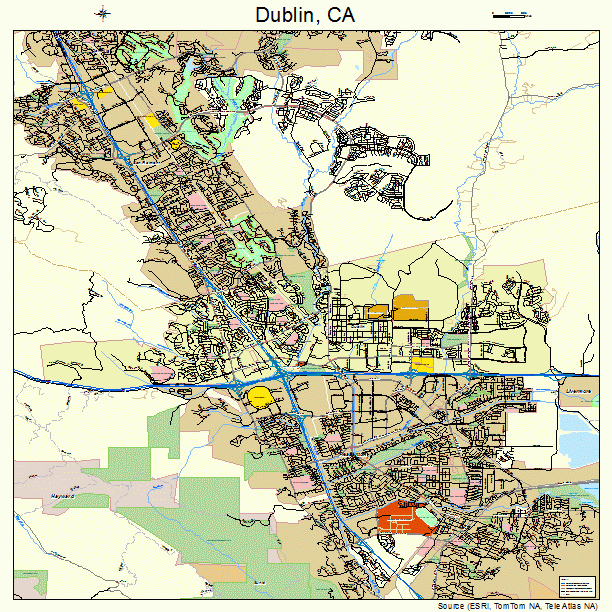 Dublin, CA street map