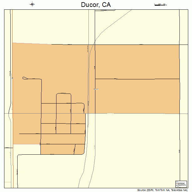 Ducor, CA street map