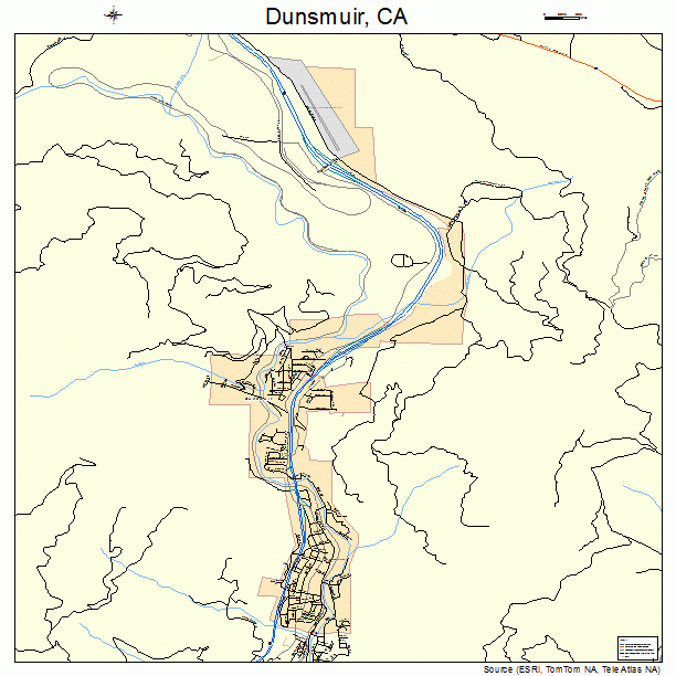 Dunsmuir, CA street map