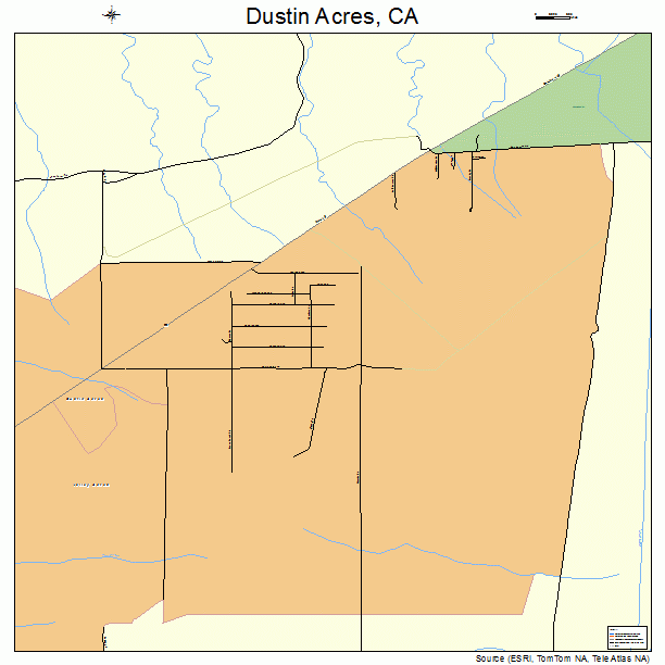 Dustin Acres, CA street map