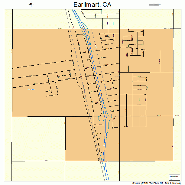 Earlimart, CA street map