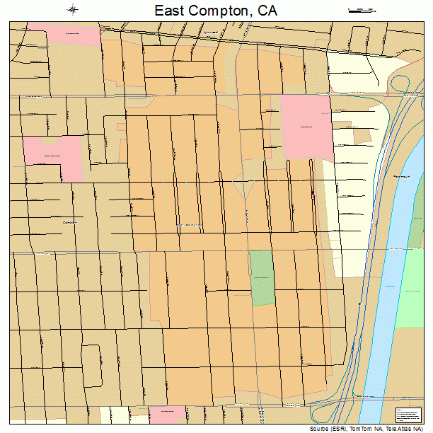 East Compton, CA street map