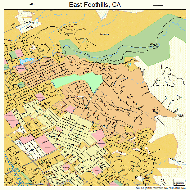 East Foothills, CA street map