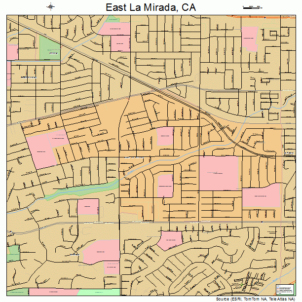 East La Mirada, CA street map