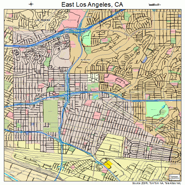 East Los Angeles, CA street map