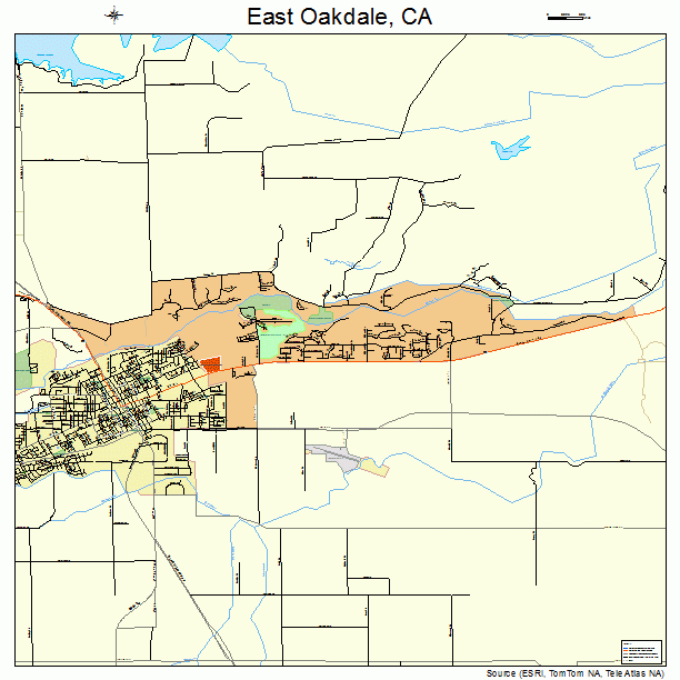 East Oakdale, CA street map