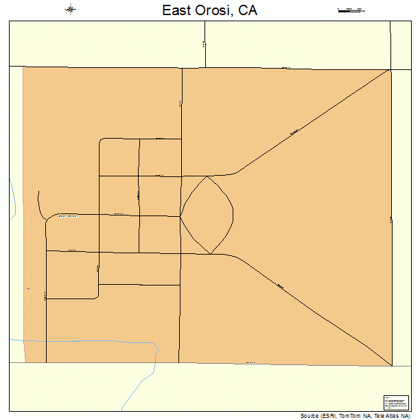 East Orosi, CA street map
