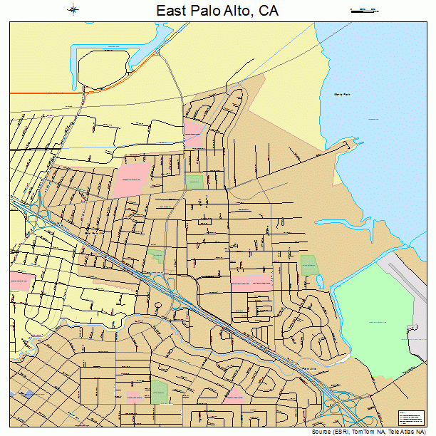East Palo Alto, CA street map
