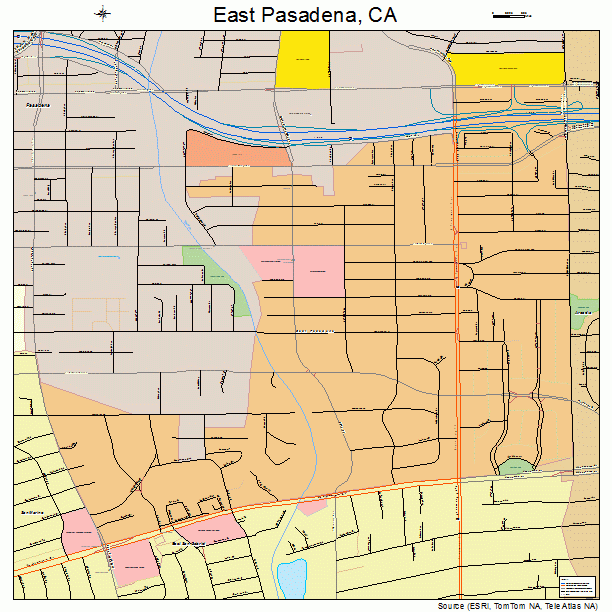 East Pasadena, CA street map