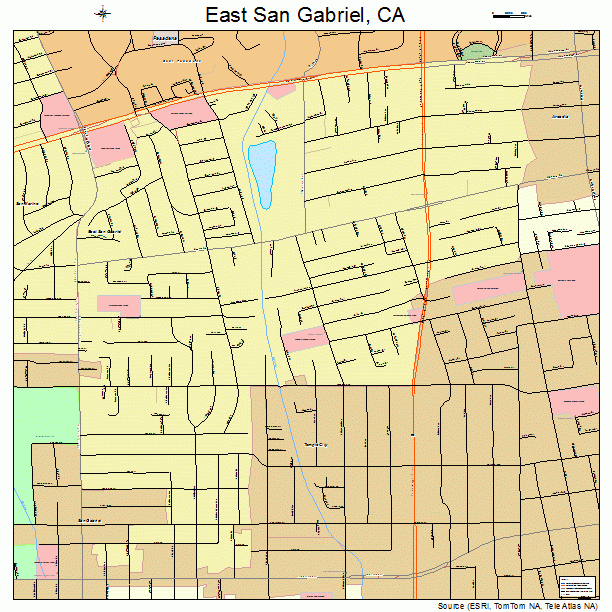 East San Gabriel, CA street map