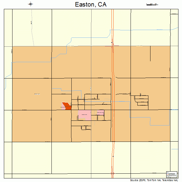 Easton, CA street map