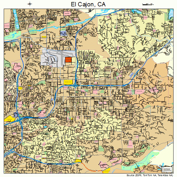 El Cajon, CA street map