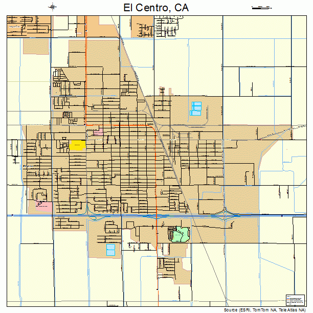 El Centro, CA street map