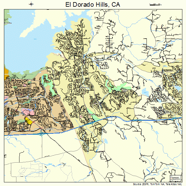 El Dorado Hills, CA street map