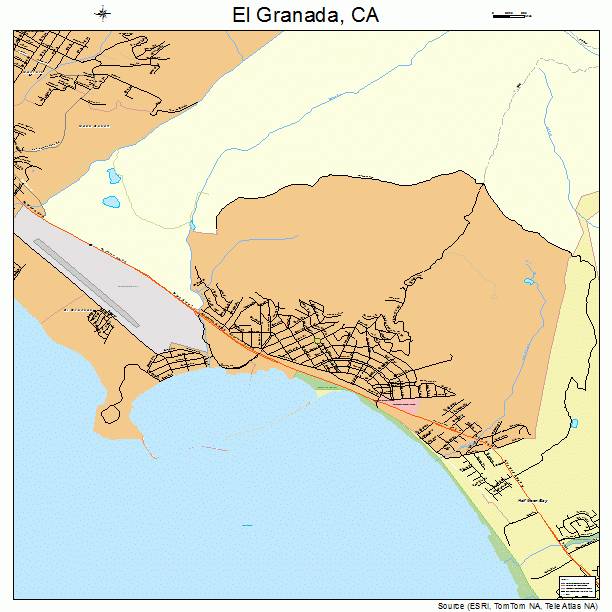 El Granada, CA street map