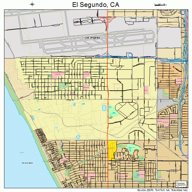 El Segundo, CA street map