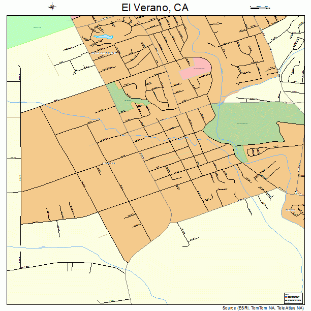 El Verano, CA street map