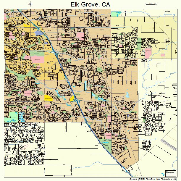 Elk Grove, CA street map