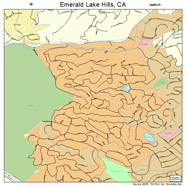 Emerald Lake Hills, CA street map