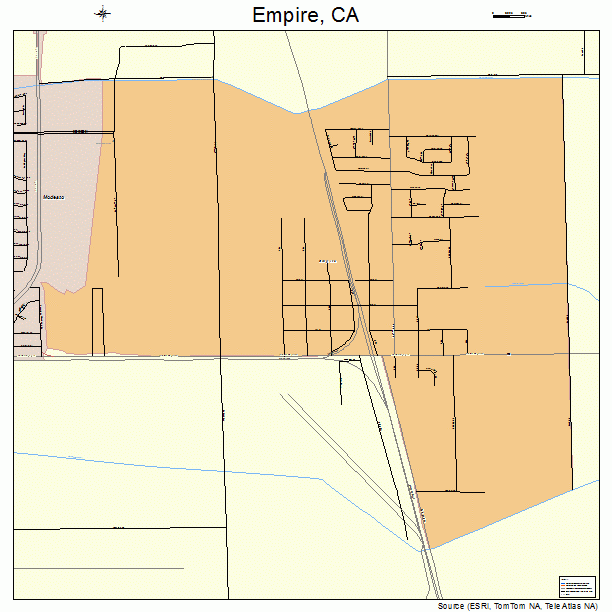 Empire, CA street map