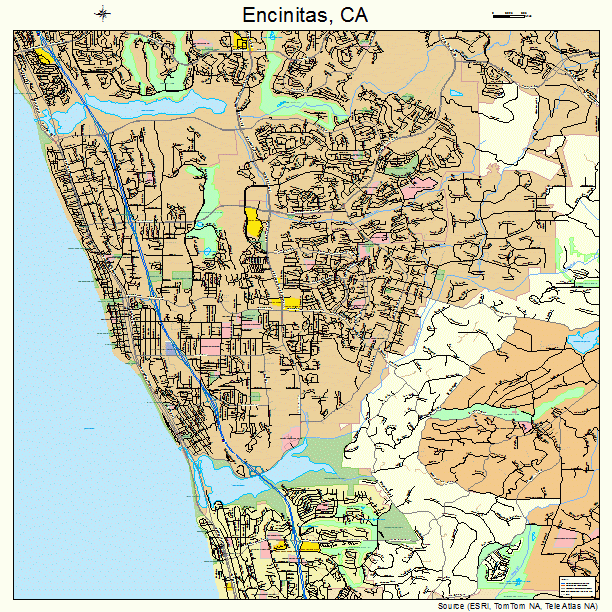 Encinitas, CA street map