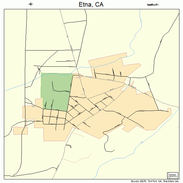 Etna, CA street map