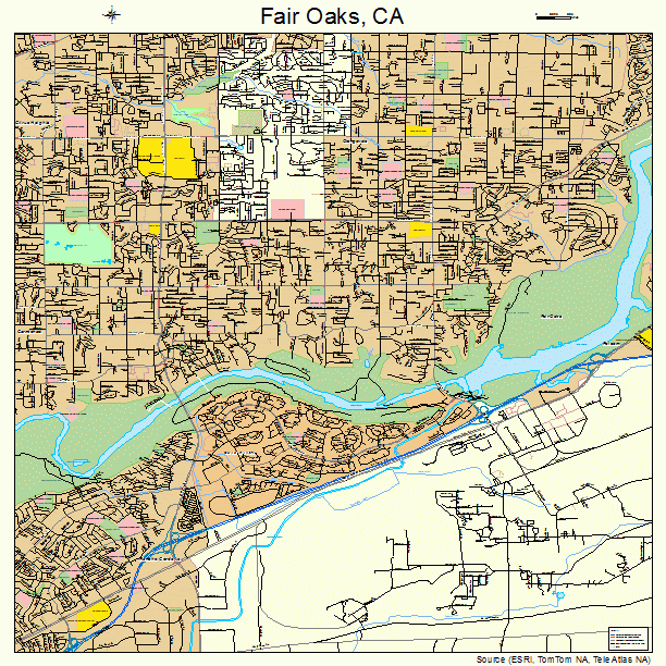 Fair Oaks, CA street map